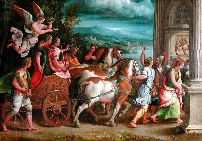 Giulio Romano The Triumph of Titus and Vespasian Spain oil painting art
